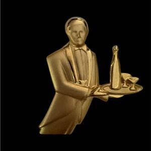Gold Butler Brooch